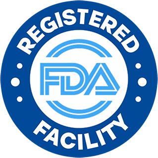 Manufactured in an FDA-registered facility