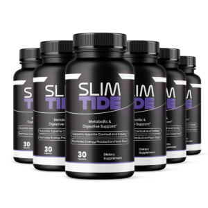 Six-bottle package of SlimTide